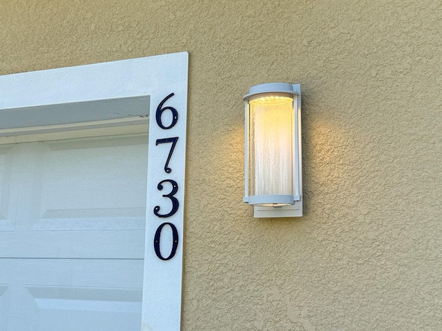 exterior details with stucco siding