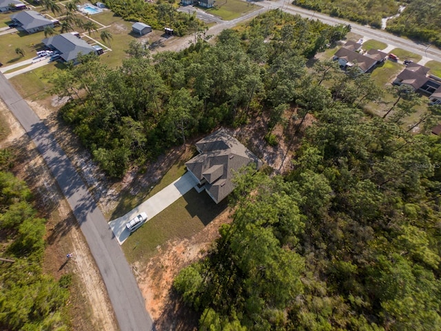 drone / aerial view with a residential view