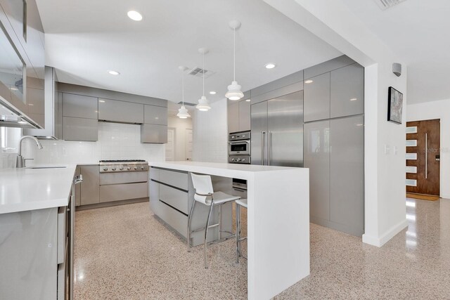 2525 Venetian Way, Winter Park, FL 32789 - kitchen featuring a sink, modern cabinets, and gray cabinetry