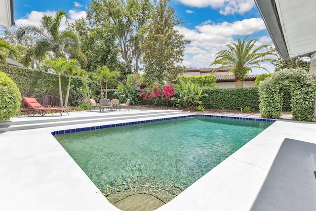2525 Venetian Way, Winter Park, FL 32789 - view of swimming pool featuring a fenced in pool, a fenced backyard, and a patio area