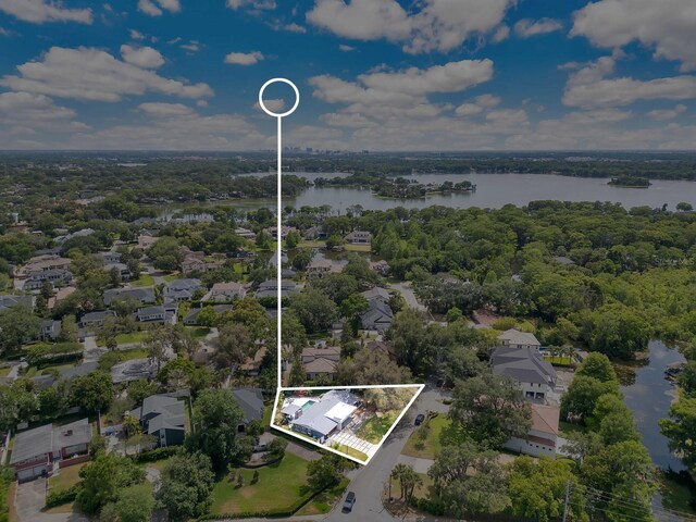 2525 Venetian Way, Winter Park, FL 32789 - bird's eye view with a residential view and a water view