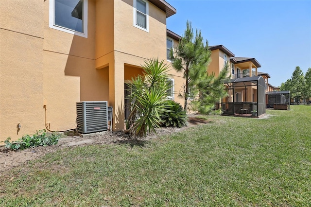 exterior space featuring central AC