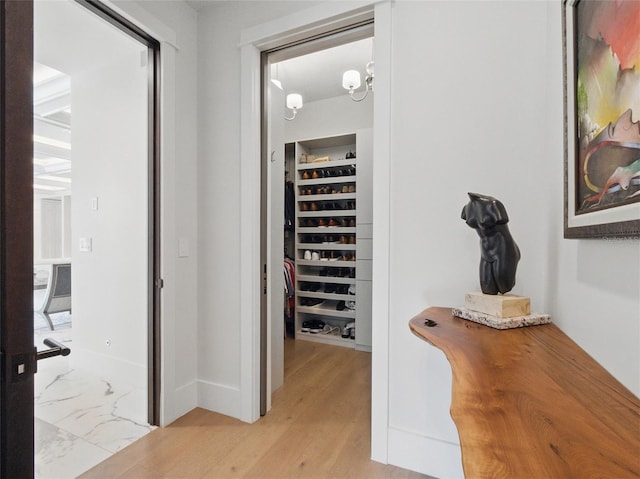hallway with baseboards