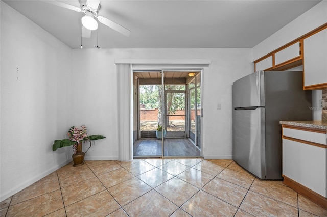 130 Kristi Ann Ct, Winter Springs, FL 32708 - unfurnished dining area featuring light tile patterned floors and ceiling fan