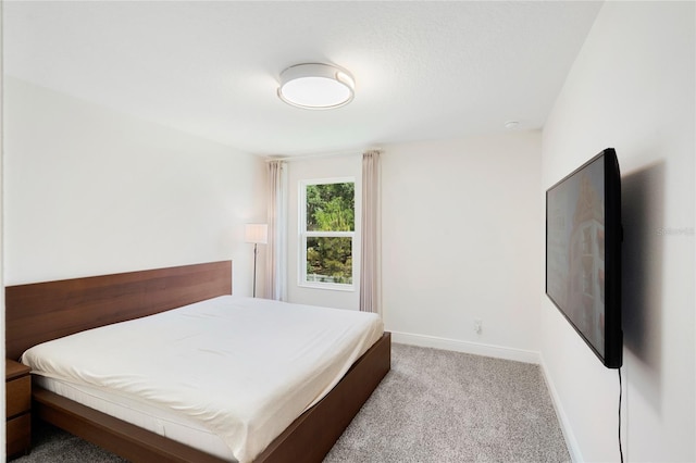 bedroom featuring carpet flooring and baseboards