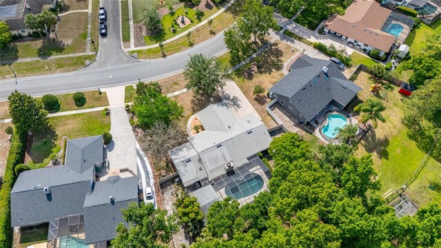 drone / aerial view featuring a residential view