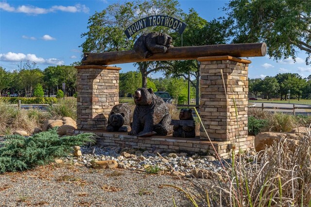 view of community sign