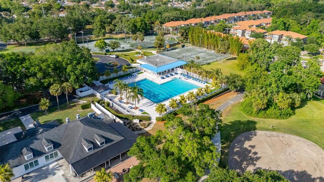birds eye view of property