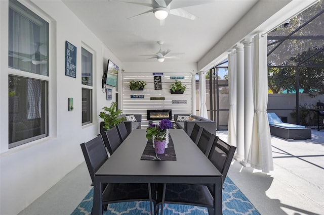 view of sunroom / solarium