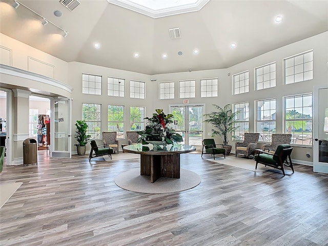 building lobby featuring visible vents