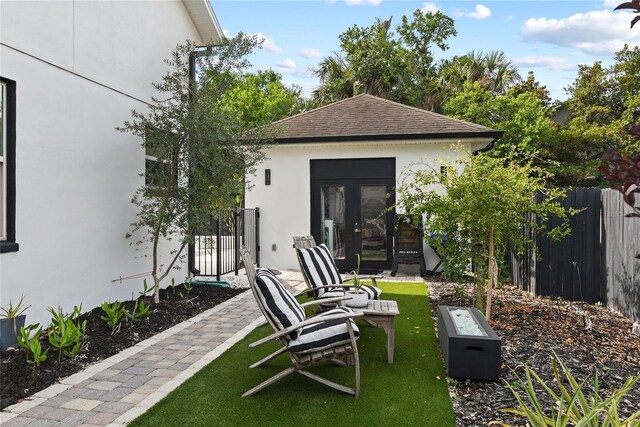 1840 Bryan Ave, Winter Park, FL 32789 - view of patio / terrace with french doors and fence