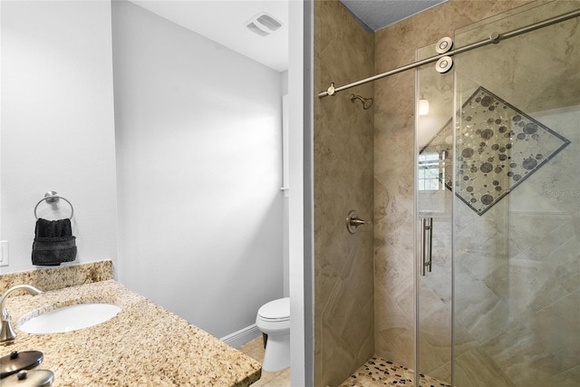 1840 Bryan Ave, Winter Park, FL 32789 - full bathroom featuring toilet, visible vents, and a shower stall