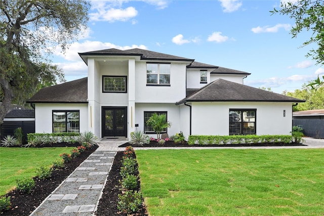 1840 Bryan Ave, Winter Park, FL 32789 - view of front of property featuring french doors, stucco siding, and a front yard