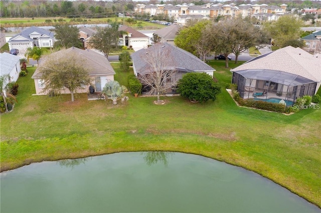 10414 Andover Point Cir, Orlando, FL 32825 - bird's eye view featuring a water view and a residential view