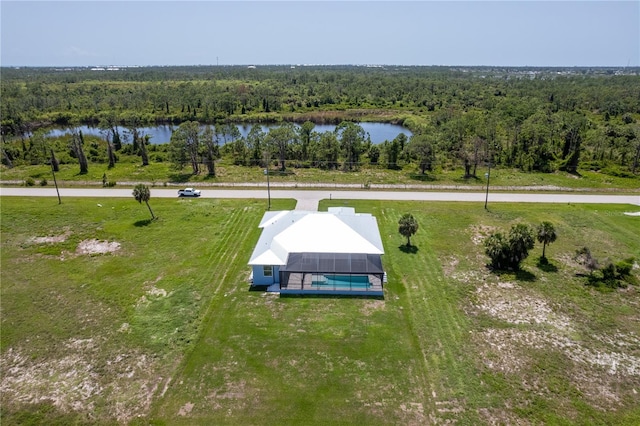 261 Rotonda Blvd S, Rotonda West, FL 33947 - view from above of property with a large body of water and a forest