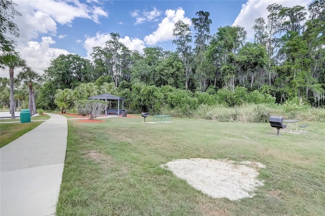 1041 Park Ridge Cir, Kissimmee, FL 34746 - surrounding community with a gazebo and a lawn