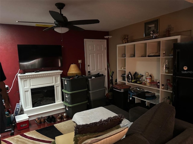 300 Broadview Ave, Altamonte Springs, FL 32701 - living room featuring ceiling fan and wood finished floors