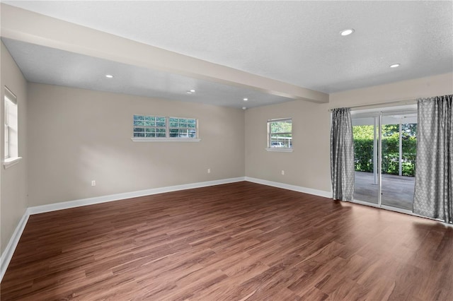 101 E Lauren Ct, Fern Park, FL 32730 - spare room featuring baseboards, wood finished floors, recessed lighting, and a textured ceiling
