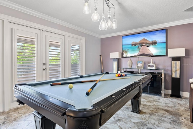 1450 Belfiore Way, Windermere, FL 34786 - rec room with ornamental molding and pool table
