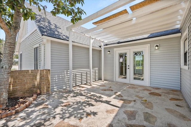 6803 Round Lake Rd, Mount Dora, FL 32757 - view of patio with french doors and a pergola