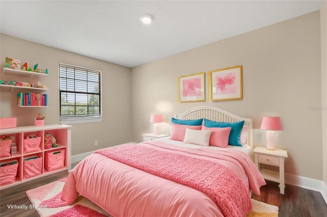 6803 Round Lake Rd, Mount Dora, FL 32757 - bedroom with baseboards and wood finished floors