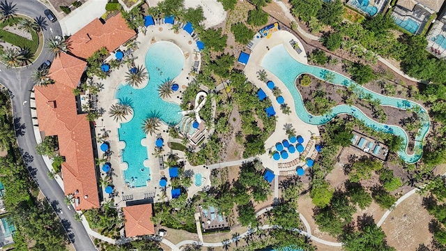 7554 Oak Spring Ln, Davenport, FL 33837 - aerial view of property and surrounding area featuring a pool