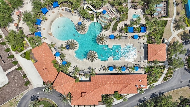 7554 Oak Spring Ln, Davenport, FL 33837 - aerial overview of property's location with a pool area