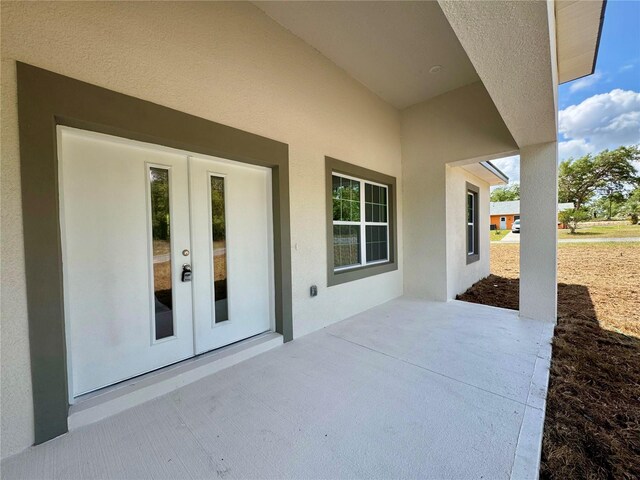 view of patio with french doors