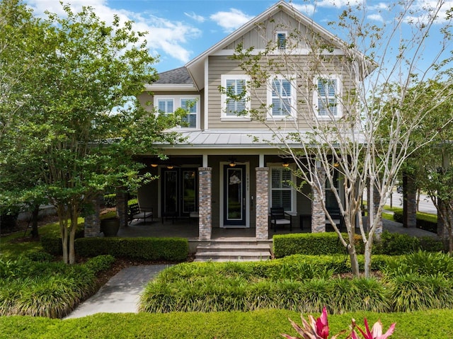 view of front of property with a porch