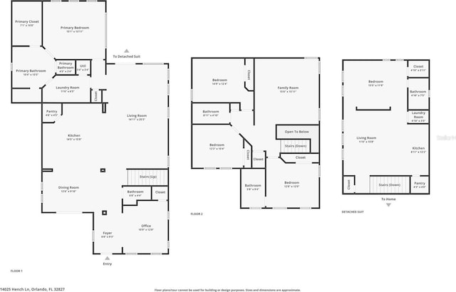 14025 Hench Ln, Orlando, FL 32827 - view of floor plan / room layout