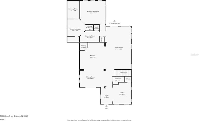 14025 Hench Ln, Orlando, FL 32827 - view of room layout