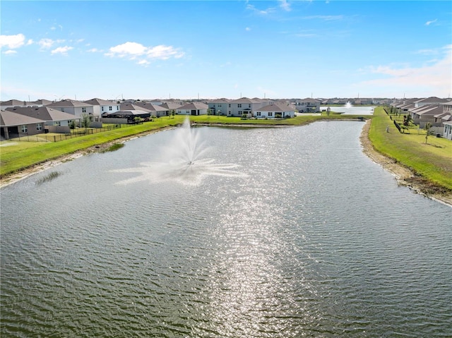 property view of water featuring a residential view
