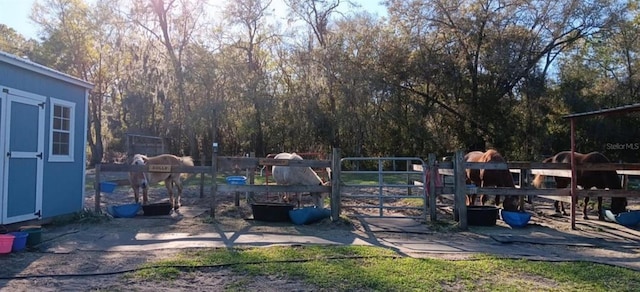view of yard featuring a gate