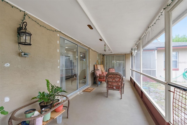 view of sunroom / solarium