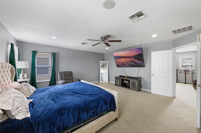 2806 Polson Dr, Kissimmee, FL 34758 - carpeted bedroom featuring recessed lighting, a ceiling fan, and baseboards