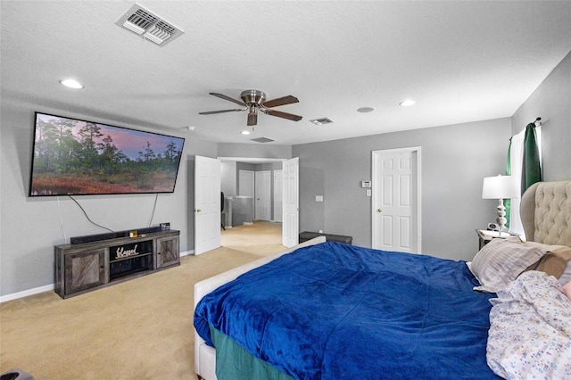 2806 Polson Dr, Kissimmee, FL 34758 - carpeted bedroom with recessed lighting, baseboards, and ceiling fan