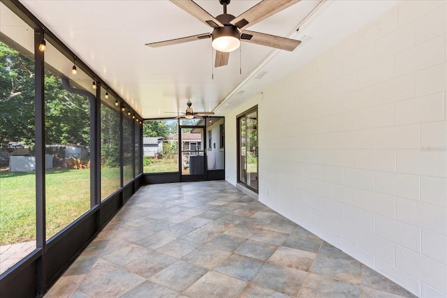 5162 Tellson Pl, Orlando, FL 32812 - unfurnished sunroom featuring french doors and a ceiling fan