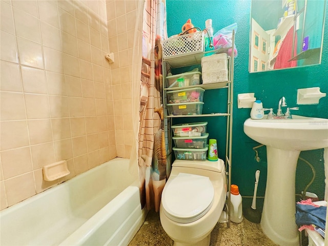116 Lincoln Ave Unit 116-118, Cape Canaveral, FL 32920 - bathroom with shower / bath combo and toilet
