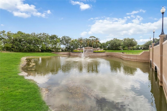 view of water feature