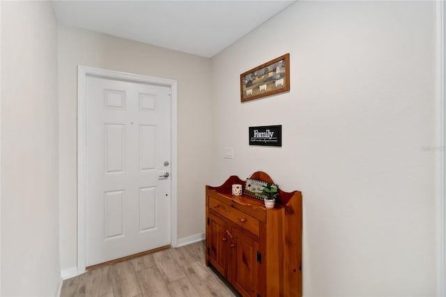 5347 Travertine St, Mount Dora, FL 32757 - entryway featuring light wood-style flooring and baseboards