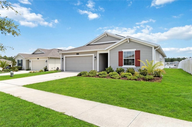 5347 Travertine St, Mount Dora, FL 32757 - single story home with an attached garage, concrete driveway, and a front yard