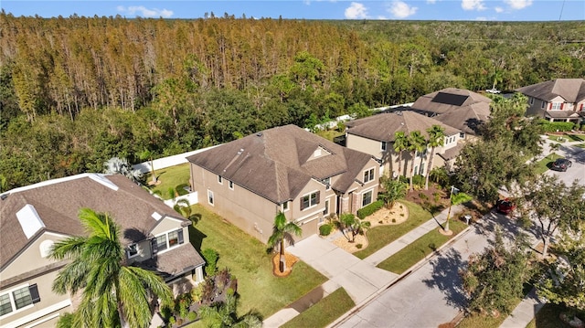11818 Gilmerton Dr, Riverview, FL 33579 - birds eye view of property with a residential view and a forest view