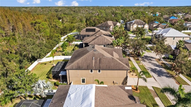 11818 Gilmerton Dr, Riverview, FL 33579 - aerial view featuring a residential view and a wooded view
