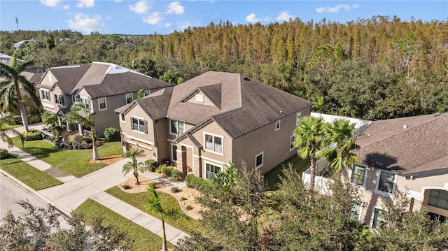 11818 Gilmerton Dr, Riverview, FL 33579 - aerial view featuring a wooded view