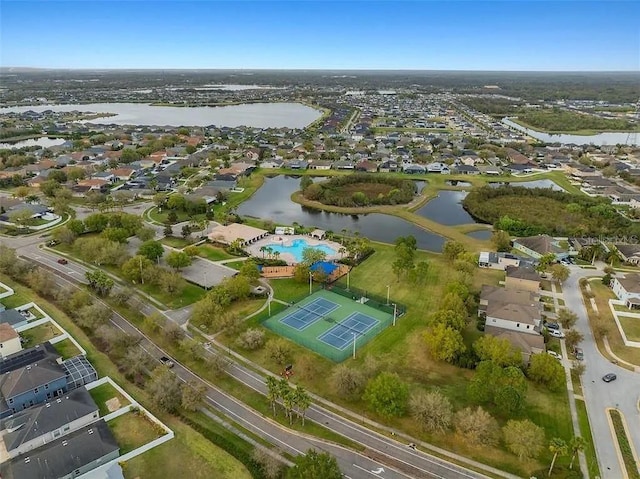 11818 Gilmerton Dr, Riverview, FL 33579 - drone / aerial view with a water view and a residential view