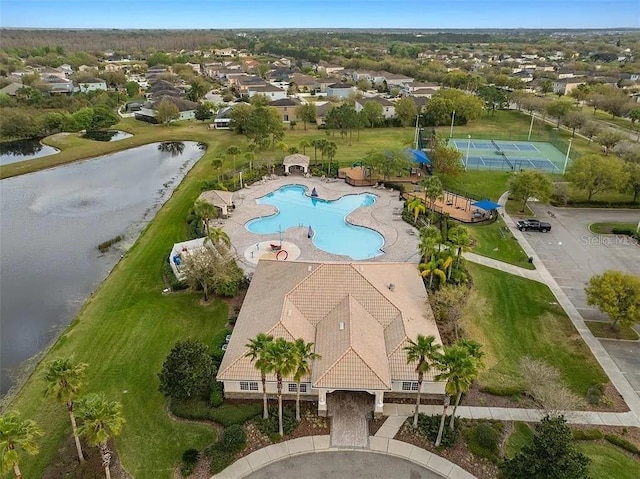 11818 Gilmerton Dr, Riverview, FL 33579 - bird's eye view with a water view