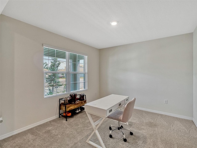 3033 Beau Loop, Tavares, FL 32778 - office space featuring baseboards, recessed lighting, and light carpet