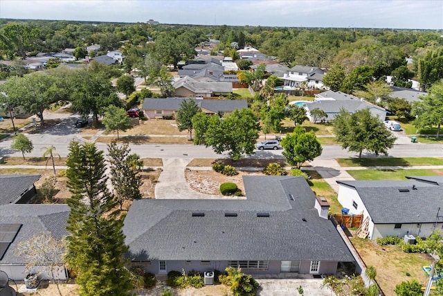 aerial view with a residential view