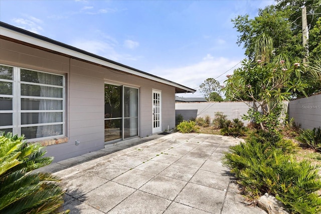 view of patio with a fenced backyard