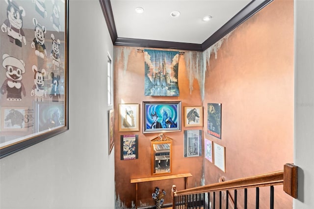 9730 Lounsberry Cir, Golden Oak, FL 32836 - hallway with ornamental molding